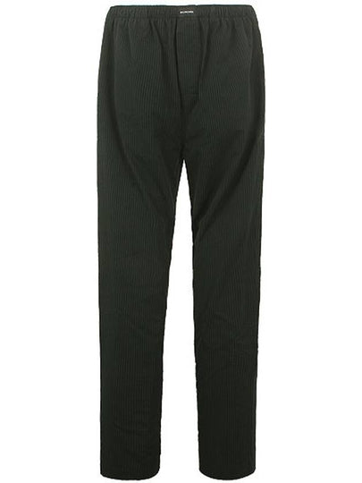 Striped Cotton Straight Pants Cypress Green - BALENCIAGA - BALAAN 2