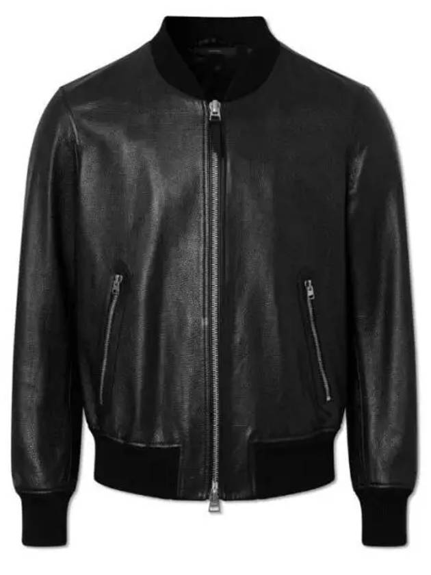 Leather Bomber Jacket Black - TOM FORD - BALAAN 2