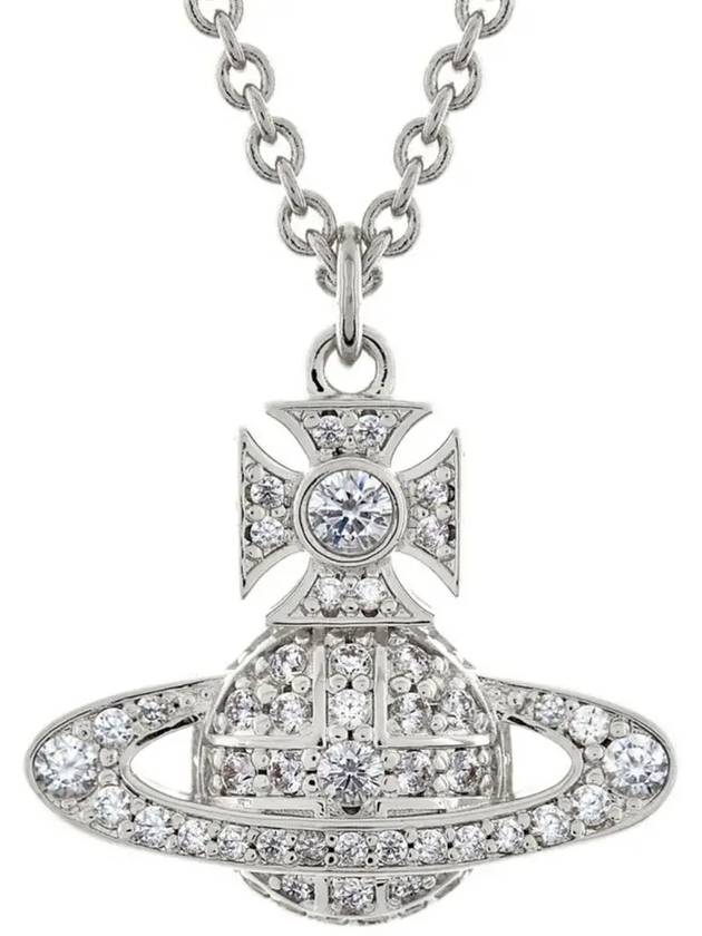 Carmella Bath Relief Pendant Necklace Platinum White - VIVIENNE WESTWOOD - BALAAN 2