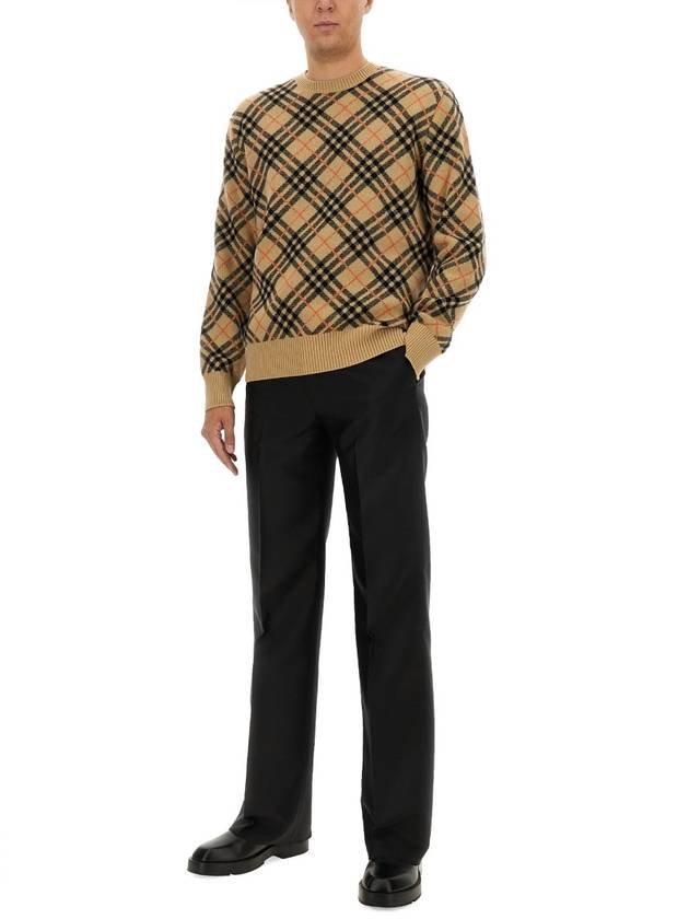 Check Cashmere Knit Top Sand - BURBERRY - BALAAN 3