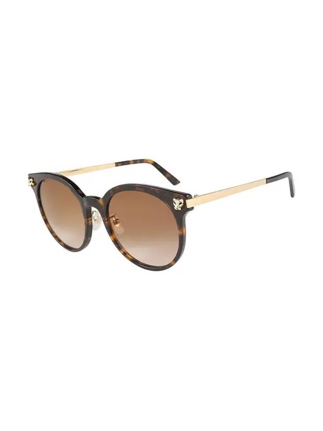 Eyewear Round Acetate Sunglasses Brown - CARTIER - BALAAN 4