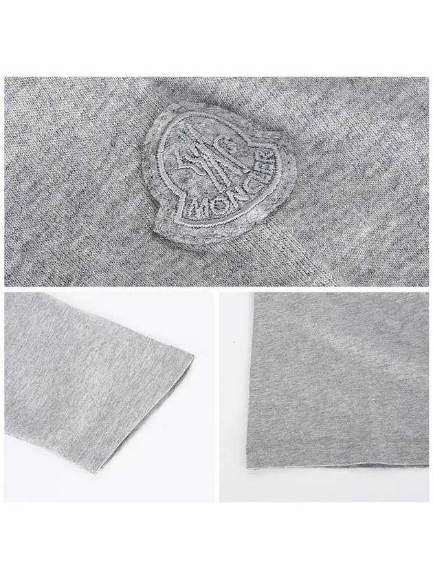 Logo Print Long Sleeve T-Shirt Grey - MONCLER - BALAAN 7