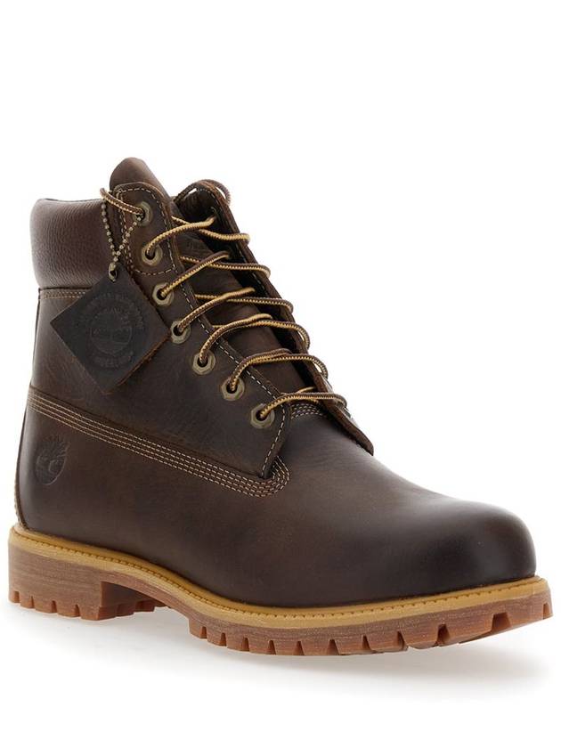 Brown Water-Proof Boots With Logo In Leather Man - TIMBERLAND - BALAAN 2