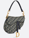 Saddle Oblique Jacquard Shoulder Bag Navy - DIOR - BALAAN 3