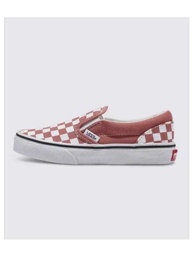 KIDS Classic Slip On Color THEORY Checkerboard Wither Red Rose VN0005WWCHO1 - VANS - BALAAN 1