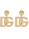 DG Logo Clip On Earrings Gold - DOLCE&GABBANA - BALAAN 1