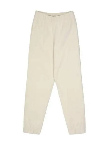 tapered spandex pants white - GANNI - BALAAN 1