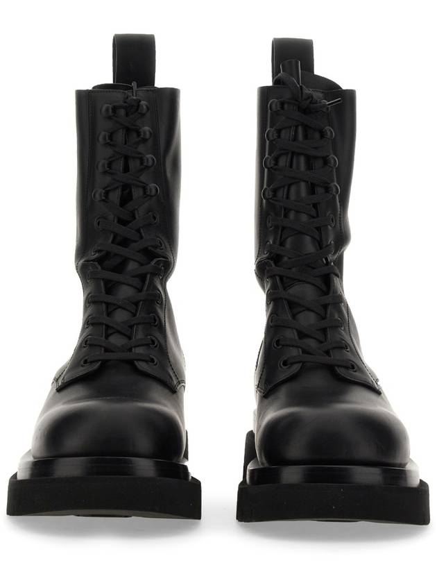 Lug Lace-Up Worker Boots Black - BOTTEGA VENETA - BALAAN 4