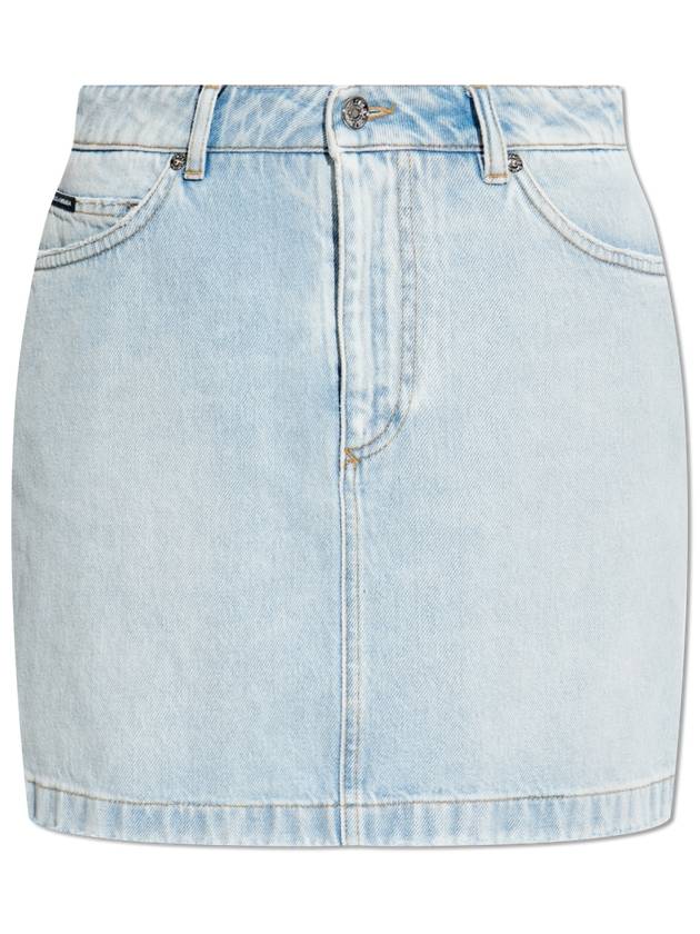 Dolce & Gabbana Denim Skirt, Women's, Light Blue - DOLCE&GABBANA - BALAAN 1