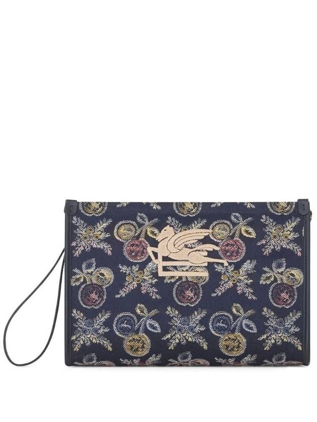 Large Jacquard Clutch Bag Navy - ETRO - BALAAN 2