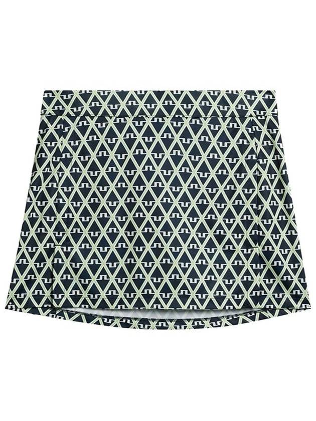 Women s Amelie Print Golf Skirt Geo Navy GWSD09352 O500 - J.LINDEBERG - BALAAN 1