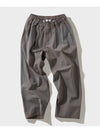 Dirty washed cotton long banding pants cement - FFEFF STUDIO - BALAAN 1