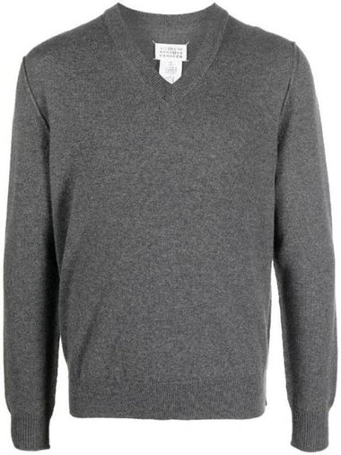 Stitched Cashmere Knit Top Grey - MAISON MARGIELA - BALAAN 1