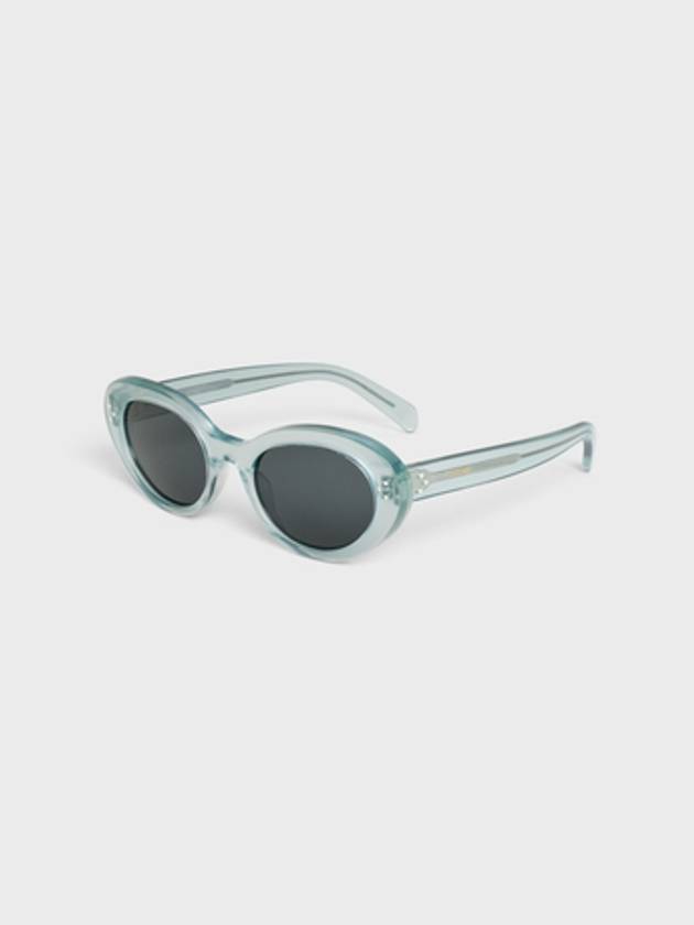 Eyewear Cat Eye Acetate Sunglasses Transparent Turquoise - CELINE - BALAAN 3