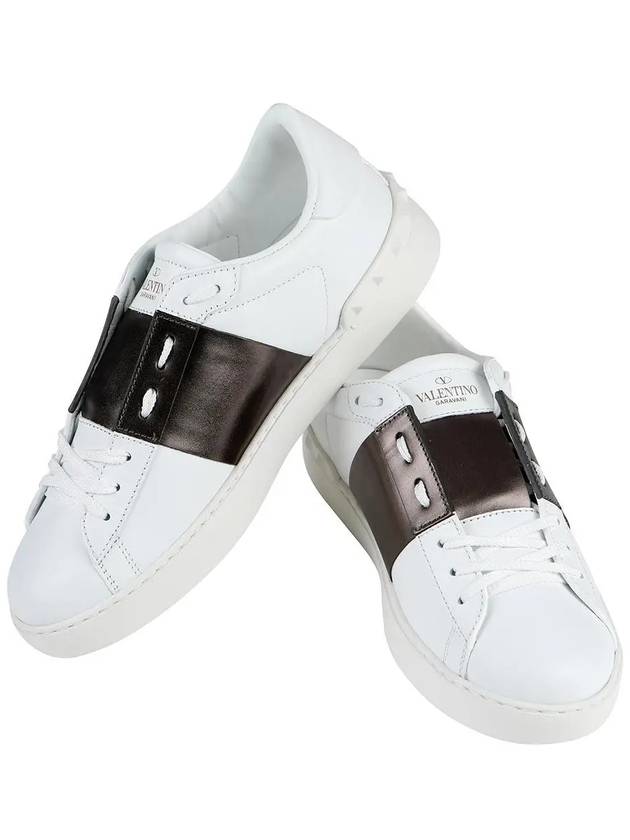 Hidden Low Top Sneakers White Ruthenium - VALENTINO - BALAAN 2