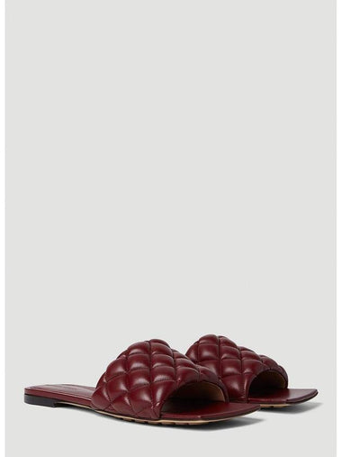 Padded Quilted Slippers Red - BOTTEGA VENETA - BALAAN 1