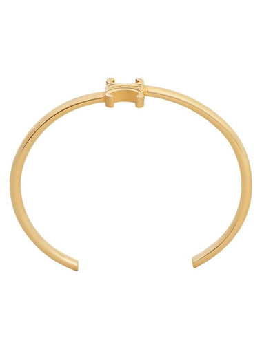 Triomphe Asymmetric Cuff Brass Bracelet Gold - CELINE - BALAAN 1