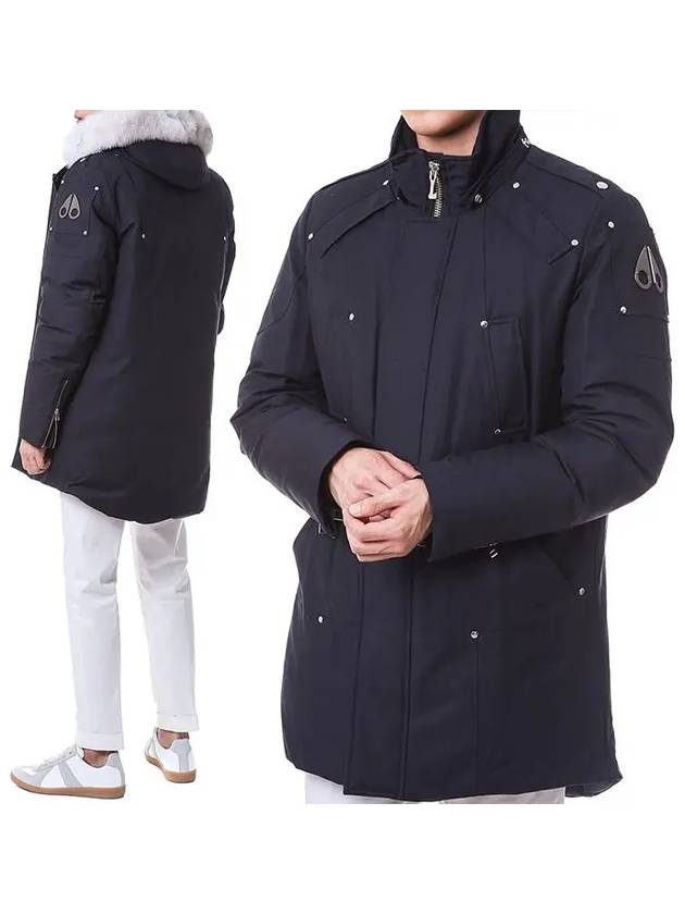 Original Stirling Parka White Fox Fur Navy - MOOSE KNUCKLES - BALAAN 3