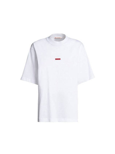 Small Logo Cotton Jersey Short Sleeve T-Shirt White - MARNI - BALAAN 1