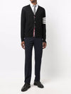 Men's Sustainable Classic Diagonal Wool Cardigan Black - THOM BROWNE - BALAAN 5