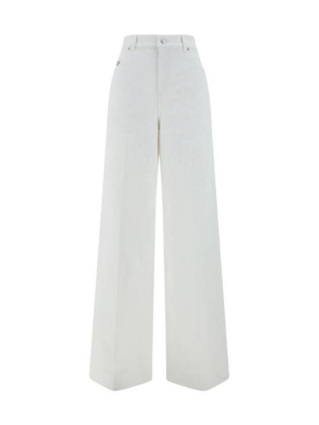 Denim Straight Pants 780823QMACM 9000 WHITE - ALEXANDER MCQUEEN - BALAAN 1