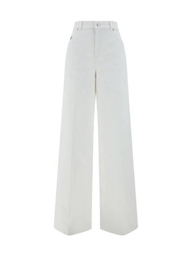 Denim Straight Pants 780823QMACM 9000 WHITE - ALEXANDER MCQUEEN - BALAAN 1