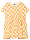 Kids Check Print One Piece Orange 22650104 26 - MINI RODINI - BALAAN 2