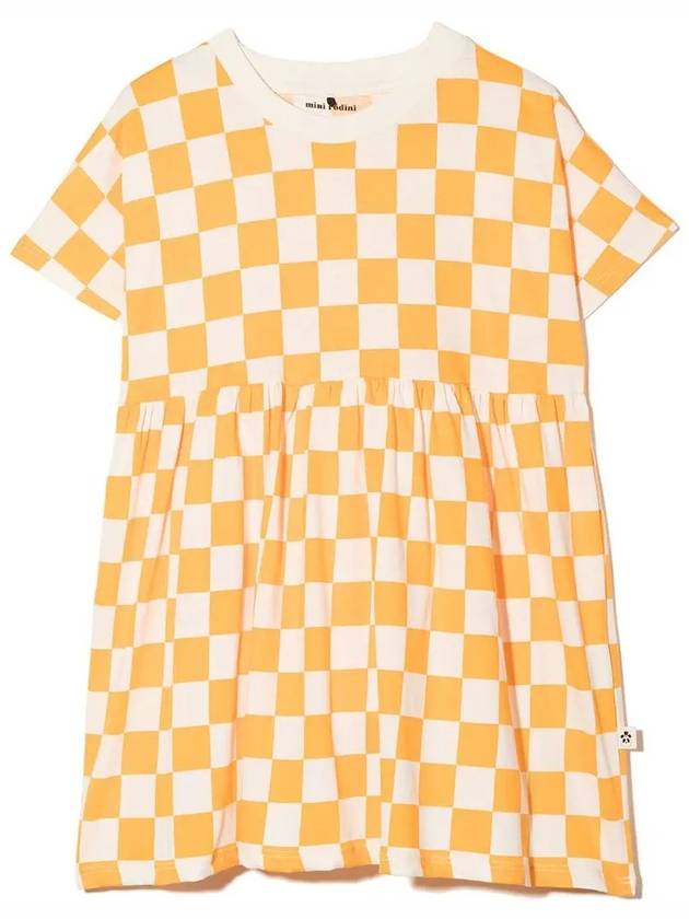 Kids Check Print One Piece Orange 22650104 26 - MINI RODINI - BALAAN 1