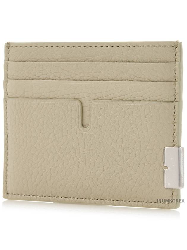 Tall B-Cut Leather Card Wallet Green - BURBERRY - BALAAN 3