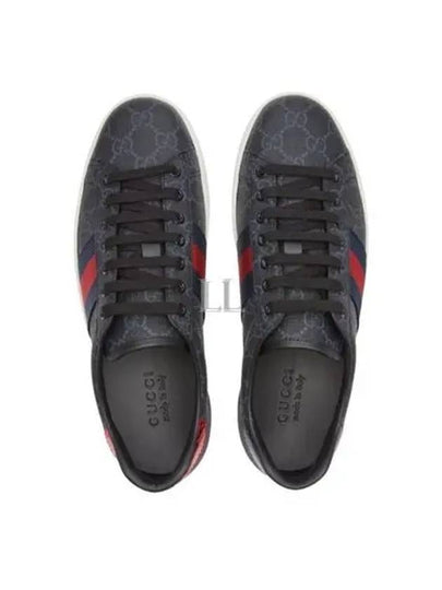 Ace GG Supreme Low Top Sneakers Black - GUCCI - BALAAN 2