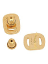 Vara Plate Crystal Earrings Gold - SALVATORE FERRAGAMO - BALAAN 5