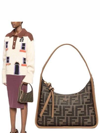 Pendesense FF Fabric Mini Shoulder Bag Brown - FENDI - BALAAN 2