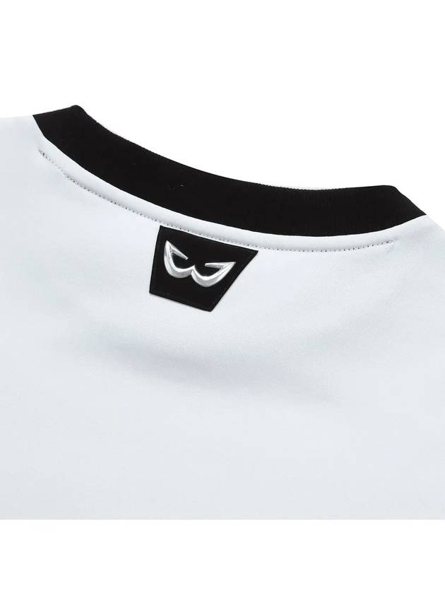 Golf Wear Brushed Round Neck Golf T-Shirt WB21FAMT04WH White - WHITEBALL - BALAAN 5