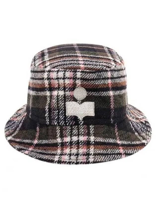 Haleyh Wool Blend Check Bucket Hat Green - ISABEL MARANT - BALAAN 2