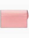 Saddle Bloom Goatskin Flap Card Wallet Light Pink - DIOR - BALAAN 5