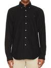 Men's Cotton Classic Fit Oxford Long Sleeve Shirt Black - POLO RALPH LAUREN - BALAAN 5