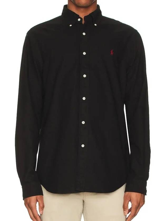 Men's Cotton Classic Fit Oxford Long Sleeve Shirt Black - POLO RALPH LAUREN - BALAAN 5