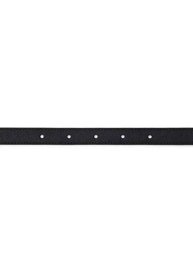 Saffiano Leather Belt Black - PRADA - BALAAN 4