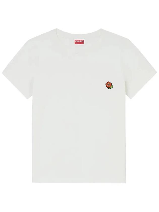 Pop Embroidered Short Sleeve T-Shirt White - KENZO - BALAAN 3