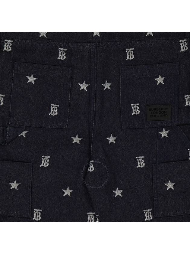 Burberry Girls Indigo Denim Monogram And Star Print Jumpsuit, Size 6Y - BURBERRY - BALAAN 3