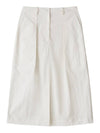 Audrey Cotton Slit Midi A Line Skirt Ivory - LESEIZIEME - BALAAN 8