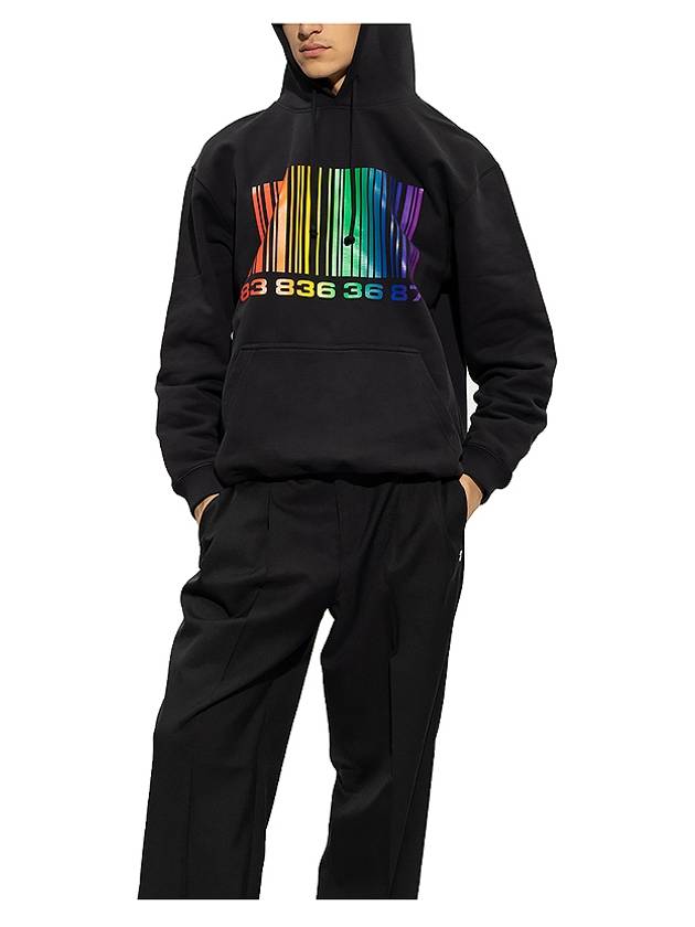 Rainbow Big Barcode Print Hoodie Black - VETEMENTS - BALAAN 5