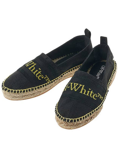 logo embroidered canvas espadrilles black - OFF WHITE - BALAAN 2