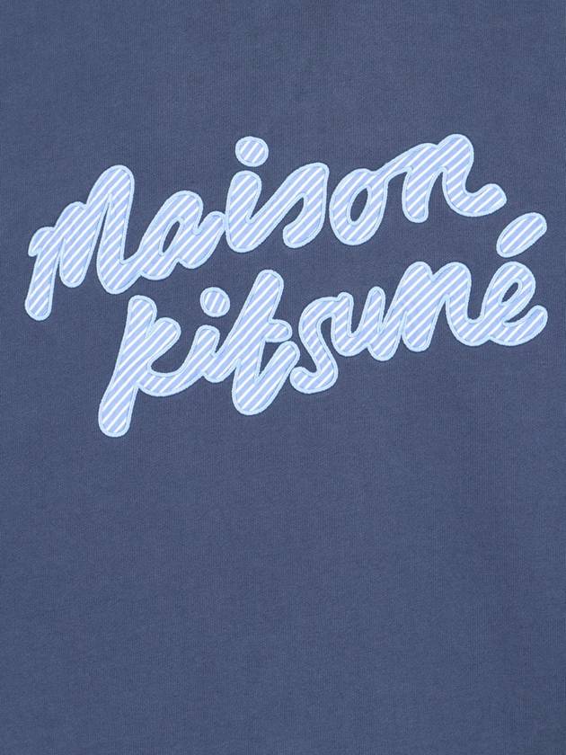 Handwriting Oversized Hoodie Navy - MAISON KITSUNE - BALAAN 4