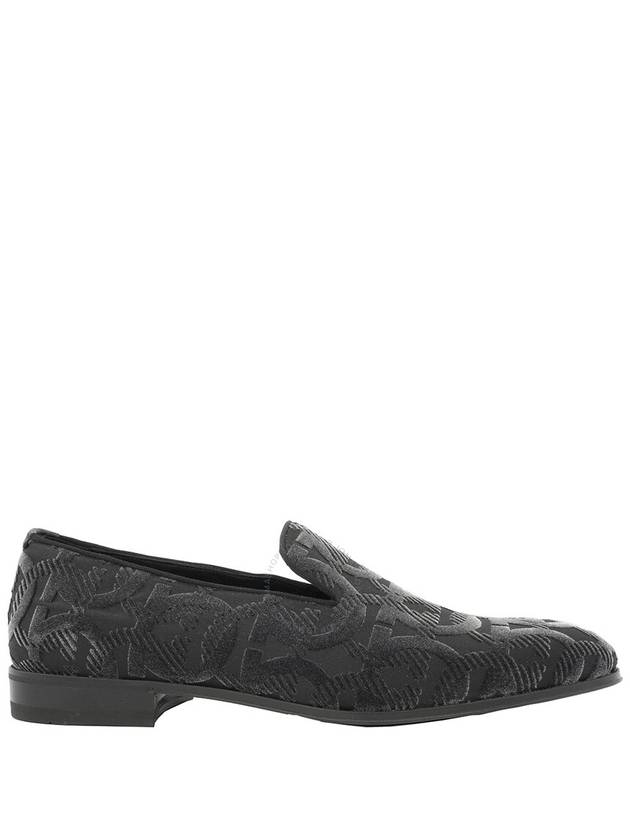 Salvatore Ferragamo Men's Black Lens Gancini Slip On Loafers, Brand Size 7 - SALVATORE FERRAGAMO - BALAAN 1