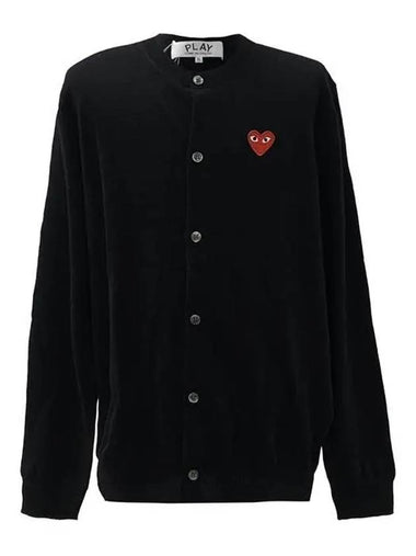 Play AX N007 051 Red Heart Waffen Cardigan - COMME DES GARCONS - BALAAN 1