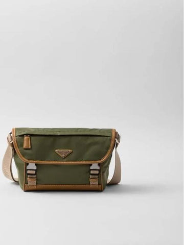 Re-Nylon Leather Shoulder Bag Military Caramel - PRADA - BALAAN 1