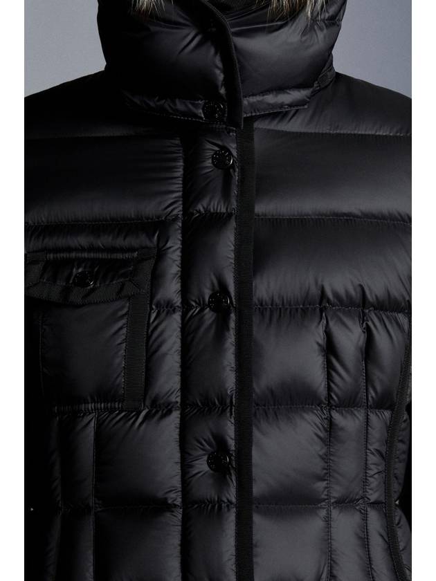 Hermifur Long Down Padding Black - MONCLER - BALAAN 6