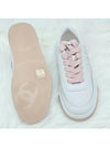 CC Logo Tennis Sneakers White Pink Unisex G39978 - CHANEL - BALAAN 5