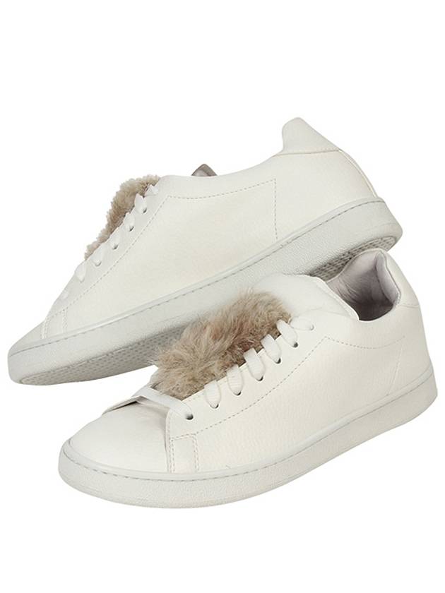 Joshua Sanders Women's Fur Sneakers 10084BUW WHITE JSS017 - JOSHUA SANDERS - BALAAN 3